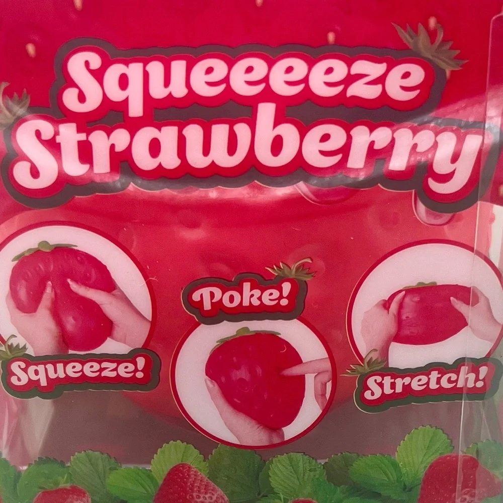 Sunny Days Jumbo SQUEEEZY STRAWBERRY 🍓 Squishy Sensory Stress Relief Toy VIRAL